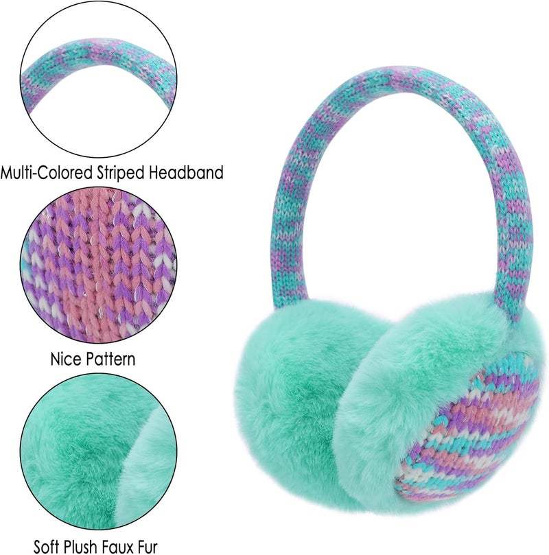 BUTITNOW Kids Knit Earmuffs Soft Plush Comfortable Winter Outdoor Ear Warmers for Boys Girls Age 4-16 Years - Image 3